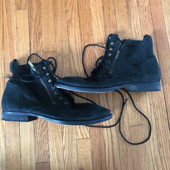 Sam Edelman Mackay Black Combat ankle boots Sz 10M - Picture 1 of 5